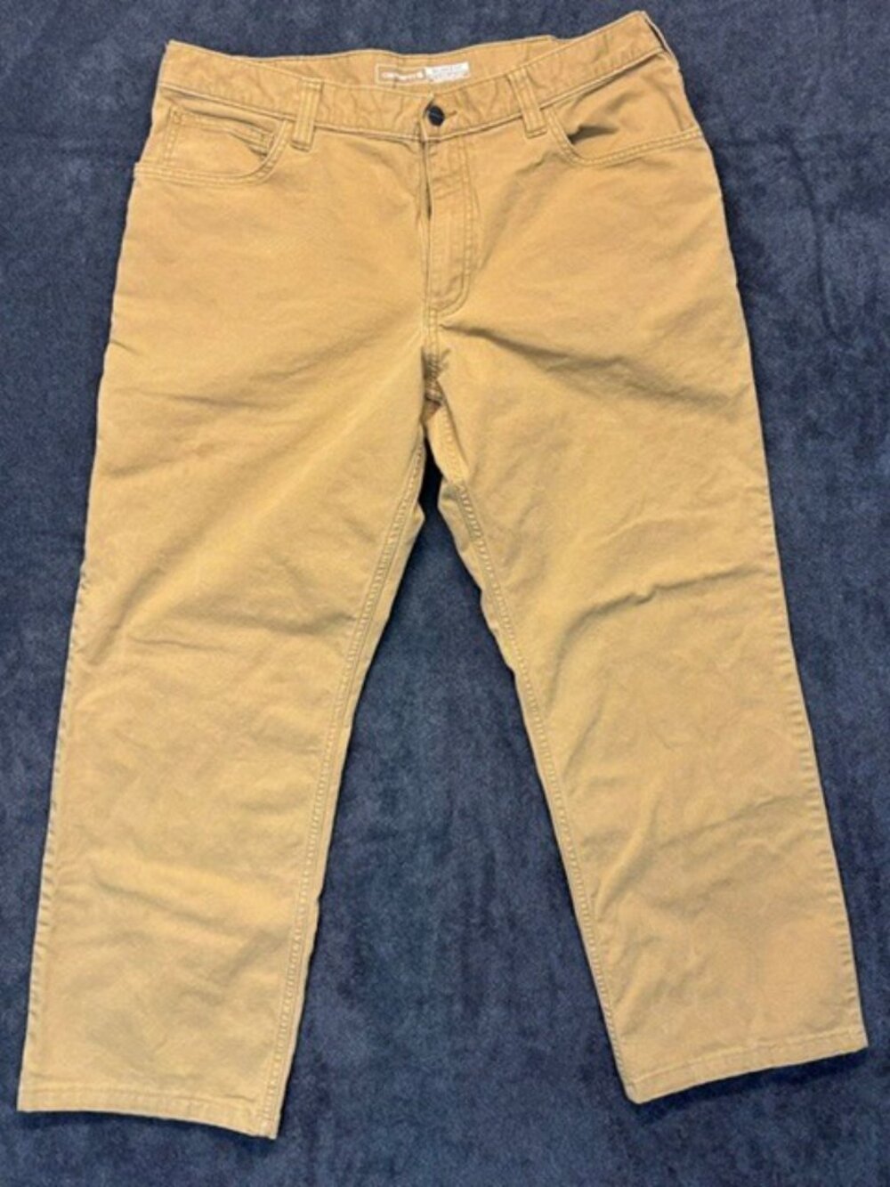 Carhartt Work Pants Mens 36x30 Brown Rugged Flex Relaxed Fit Canvas